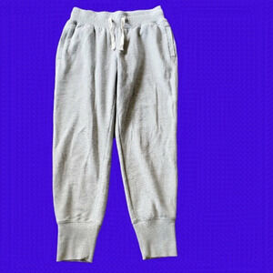 kids light Heather Grey Jogger Sweatpants with Drawstring. Size Small